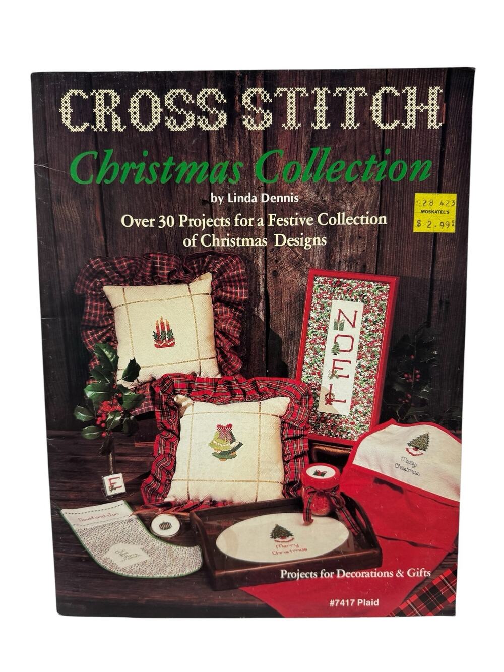 Vintage Cross Stitch Christmas Collection Design Booklet #7417 1981 30 Projects